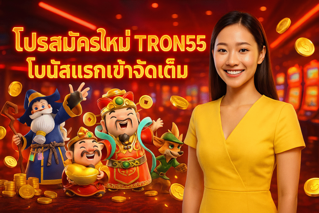 โปรสมัครใหม่ TRON55 โบนัสแรกเข้าจัดเต็ม