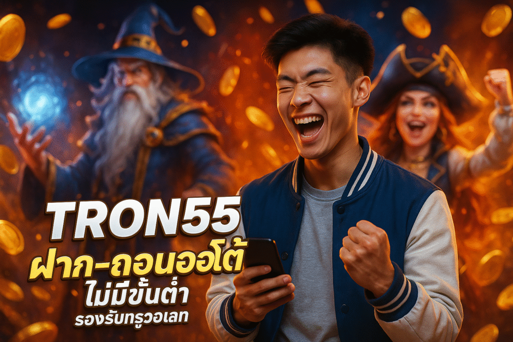 TRON55 ฝาก-ถอนออโต้ ไม่มีขั้นต่ำ รองรับทรูวอเลท